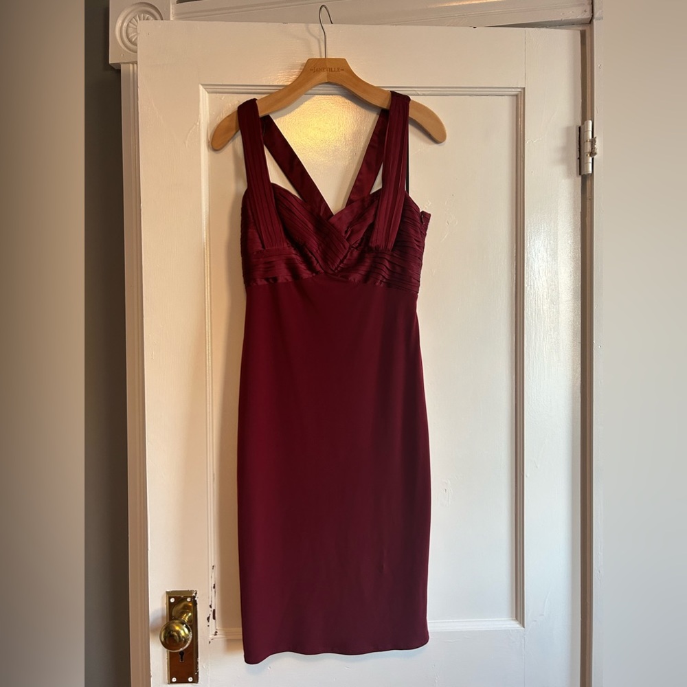 Laundry by Shelli Segal maroon dress